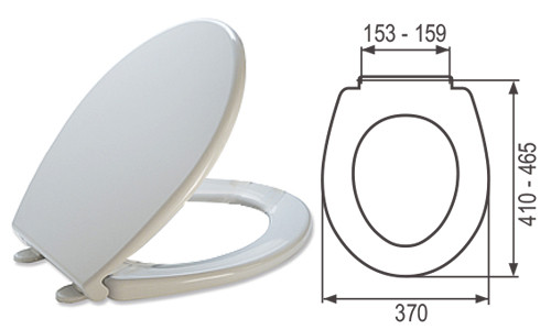 WC sedadlo Rapido biele, kovový úchyt Metal fix