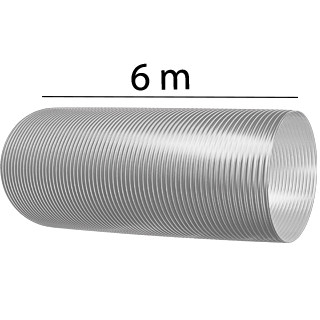 Rúra d125x6bm Aluflex  hrúbka 0,10 mm do 250°C