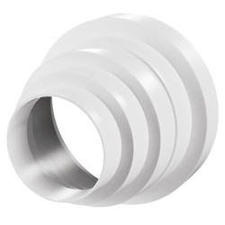 Redukcia kruhová d150/125/120/100/80 L=125mm  PVC biela