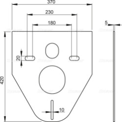 Tesnenie .15 tvarov 375x425x5mm za zavesn WC a bidet  iba izolcia PE mikroporzny, biely