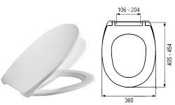 WC sedadlo Studio Slim easy off  SC samospdov biele