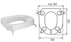 WC sedadlo Monarch vka 10cm biele, univerzlny chyt