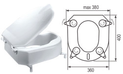 WC sedadlo Kompakt Monarch 10cm s poklopom biele, univerzálny úchyt