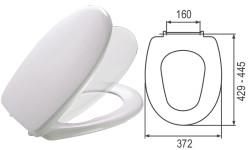 WC sedadlo Gama D3 biela SC easy off, samospdov, odnmaten