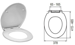 WC sedadlo Benefit SC Slim biele samospádové, odnímateľné, kovový úchyt 