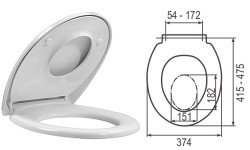 WC sedadlo Kompakt Family samospdov biele, duroplast