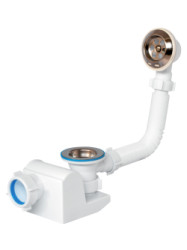 Sifn vaov komplet 6/4" chrmov mrieka a prepad, ploch prevedenie, vka 90mm