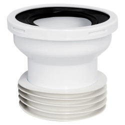 Maneta WC priama  d110/124mm s gumovou manetou, polypropyln