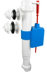 Ventil WC napúšťací bočný universal 3/8" a 1/2" , ABS plavákový, nastaviteľný 
