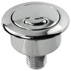 Dvojtlačítko pochrómované na WC vypúšťací ventil 93155 s PVC maticou 2" a tesnením d59xd85x6mm