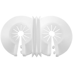 Krytka PVC 3/8"-3/4" dvojitá rozoberateľná biela