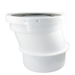 WC pripojenie excentrické 2cm do hrdla d110/110mm L=122.5mm s gumovou manžetou 