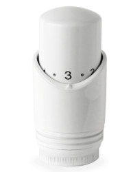 Hlavica Dizajn biela termostatická M30x1.5 s kvapalinovým snímačom (hydrosnímač)