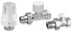 SET - termostatick 1/2" priamy (termost.ventil, hlavica Thermolife biela, uzatvraten roubenie)